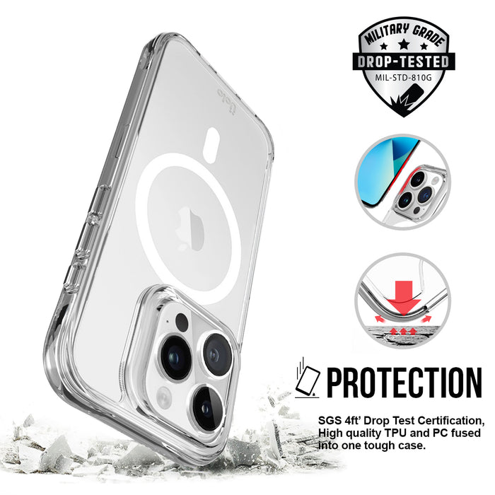 Uolo Soul+ Clear Protective Mag Case for iPhone 15 Pro