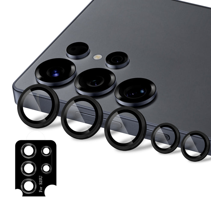 Uolo Shield Camera Lens Glass, Samsung S25 Ultra, Black