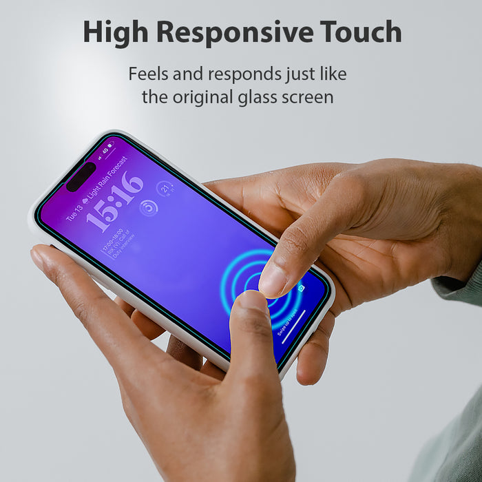 Uolo Shield Premium Gorilla Glass Screen Protector with Camera Lens Shield for iPhone 15 Pro