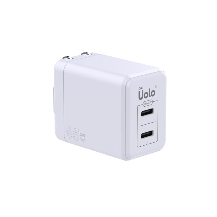 Uolo Volt 45W Dual USB C GaN Wall Charger