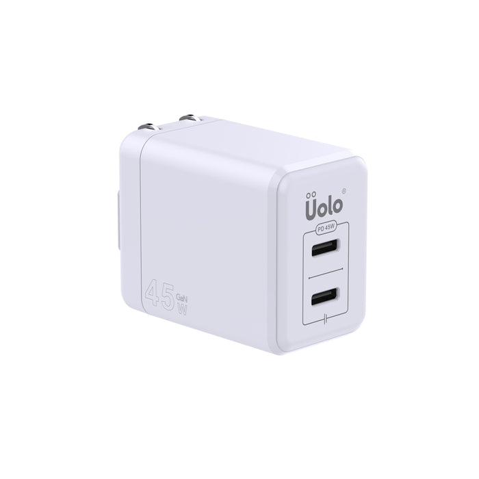 Uolo Volt 45W Dual USB C GaN Wall Charger