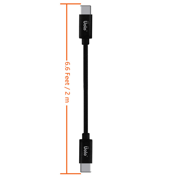 Uolo Link 2m Braided USB C to C Charge & Sync Cable