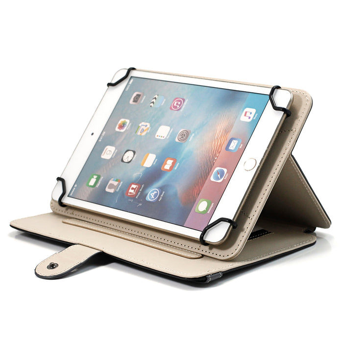 Uolo TabFolio, Universal Folio Case for 7in - 8in Tablet, Black/Grey
