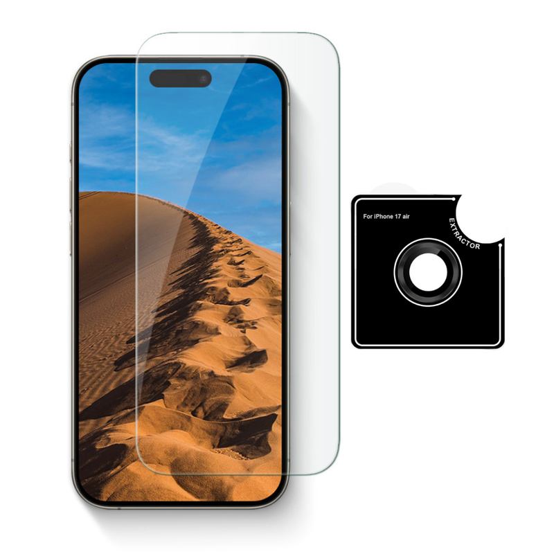 Uolo Shield Tempered Glass Screen Protector + Camera Lens Glass Bundle