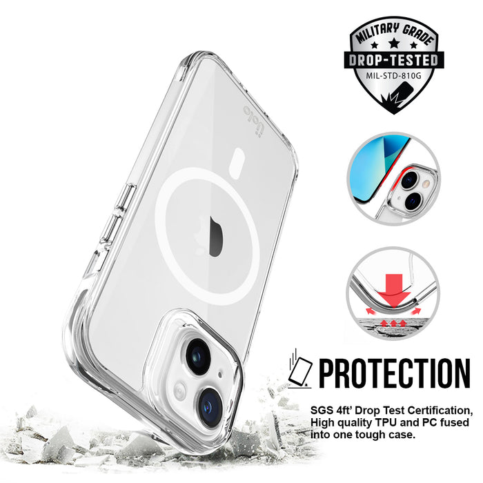 Uolo Soul+ Clear Protective Mag Case for iPhone 15