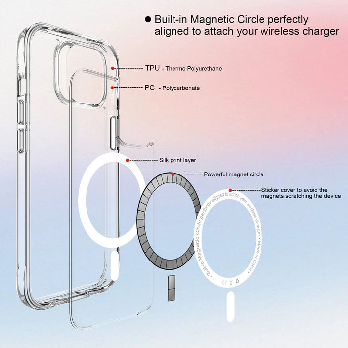 Uolo Soul+ Clear Protective Mag Case for iPhone 15 Plus/ 14 Plus