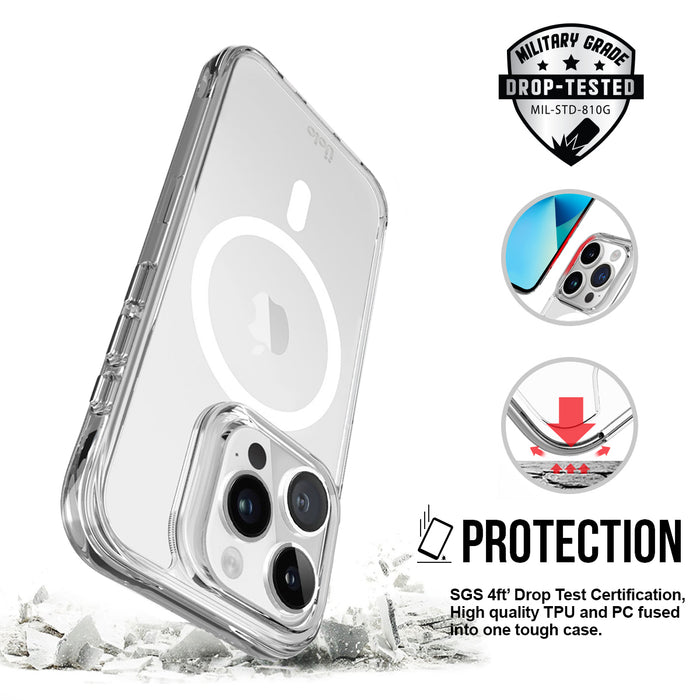 Uolo Soul+ Clear Protective Mag Case for iPhone 15 Pro Max