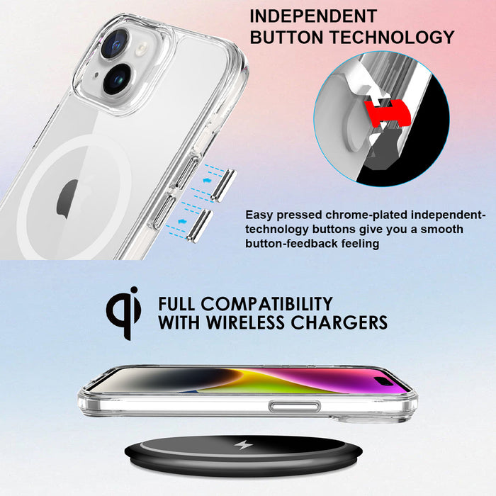 Uolo Soul+ Clear Protective Mag Case for iPhone 15