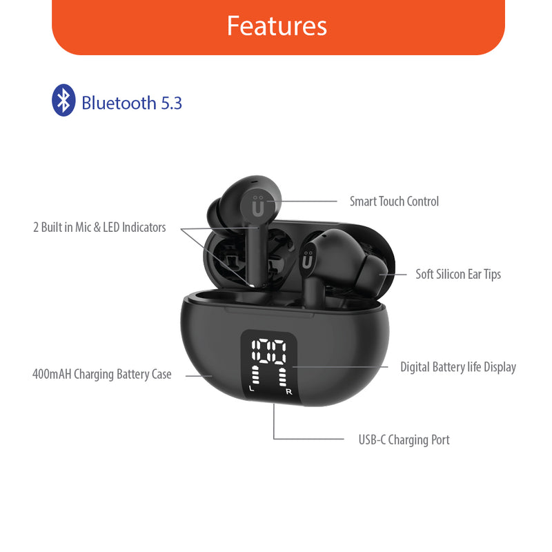 Uolo Pulse Elite 2 ANC/ENC True Wireless Headphones