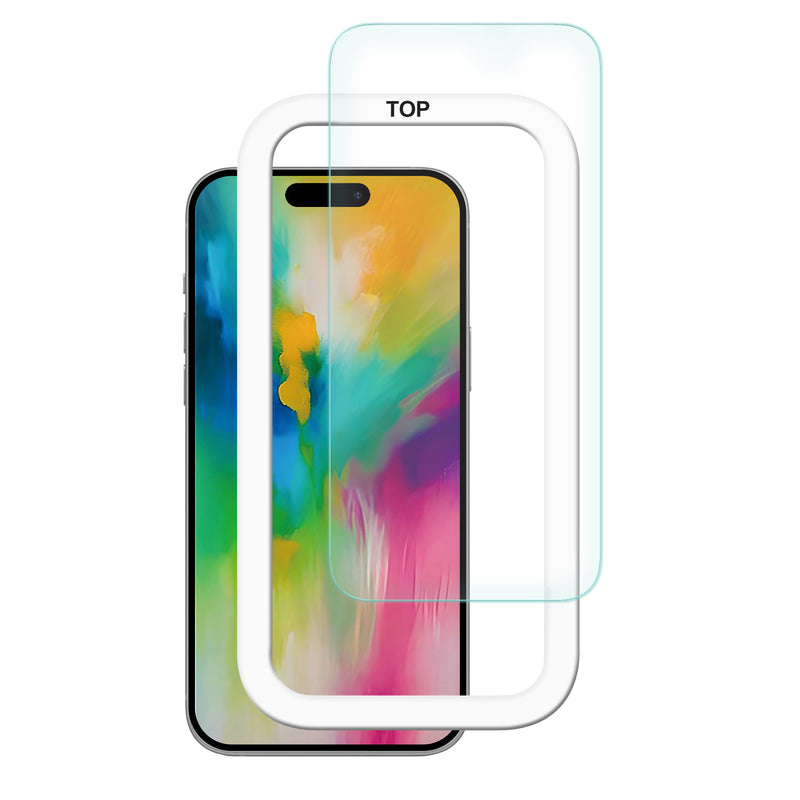 Uolo Shield Glass for iPhone 17 Pro with with Alignment Tray, 2-Pack