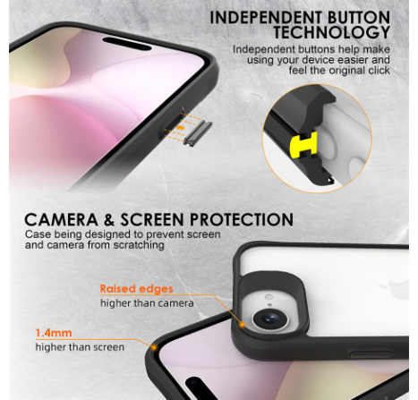 Uolo Soul+ Protective Case, iPhone 16e, Black