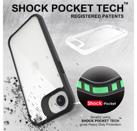 Uolo Soul+ Protective Case, iPhone 16e, Black