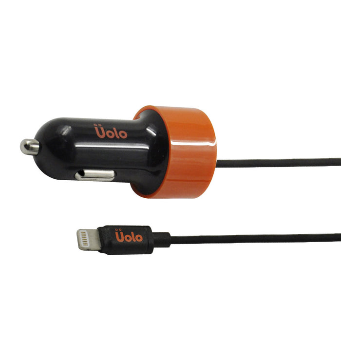Uolo Volt 2.4A Lightning Car Charger with 1A USB Port
