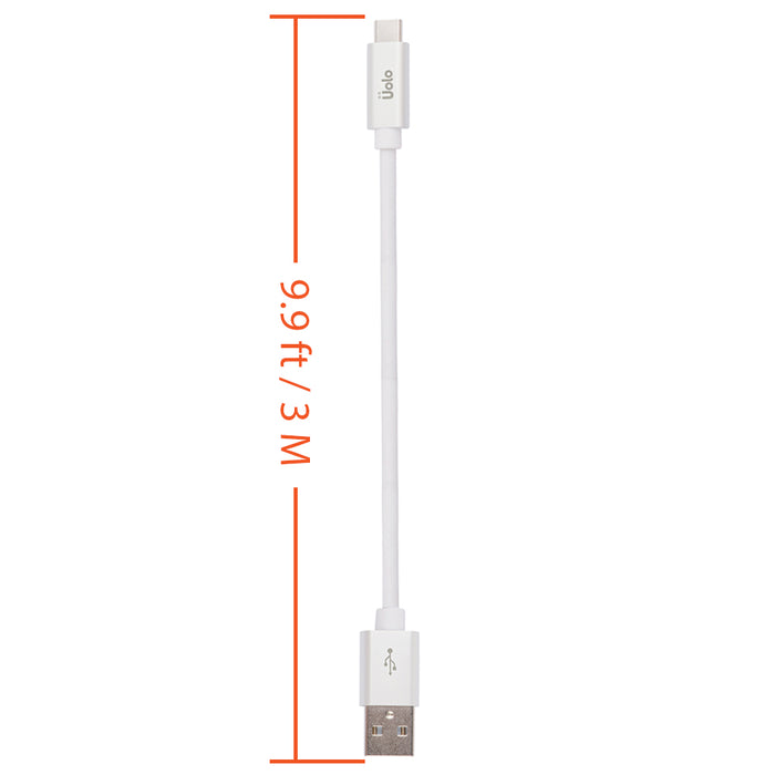 Uolo Link 3m USB C to USB A 2.0 Charge & Sync Cable