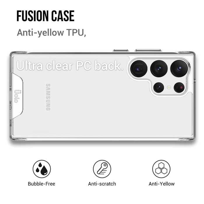 Uolo Soul+ Clear Protective Case for Samsung Galaxy S23 Ultra