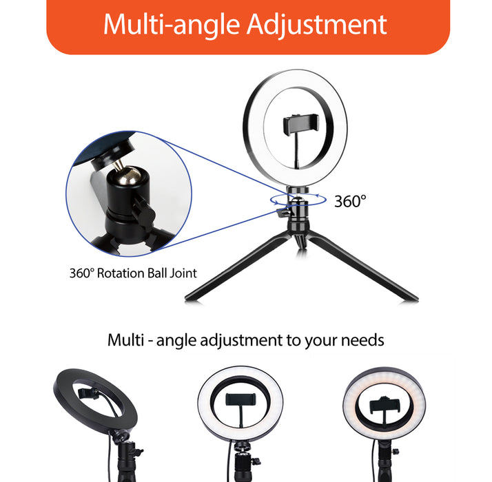 Uolo Mount 10" LED Ring Light Mount with Remote Shutter