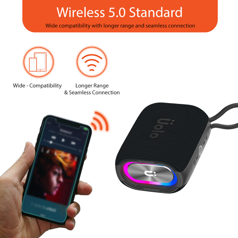 Uolo Pulse GloWave Mini Wireless & FM Radio Speaker