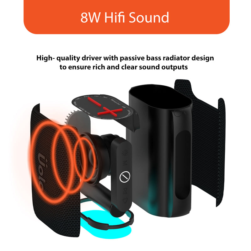 Uolo Pulse GloWave Mini Wireless & FM Radio Speaker