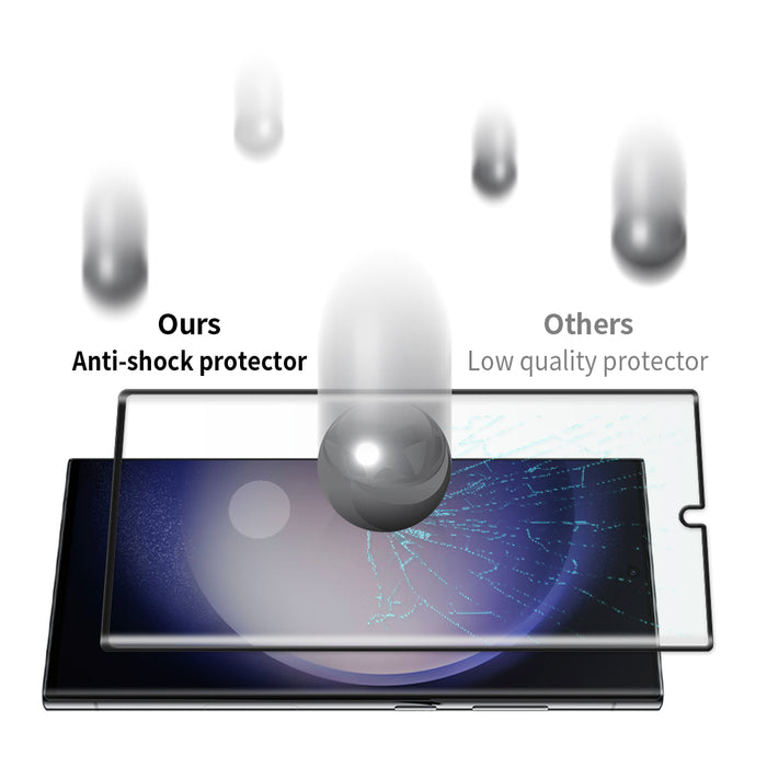 Uolo Shield 3D Tempered Glass Screen Protector (Case Friendly) for Samsung Galaxy S23 Ultra