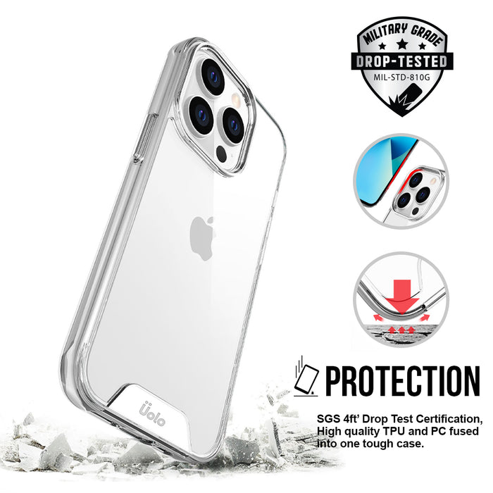 Uolo Soul+ Clear Protective Case for iPhone 14 Pro/13 Pro