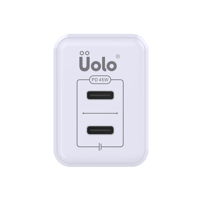 Uolo Volt 45W Dual USB C GaN Wall Charger