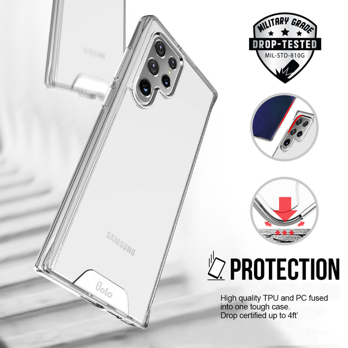 Uolo Soul+ Clear Protective Case for Samsung Galaxy S22 Ultra